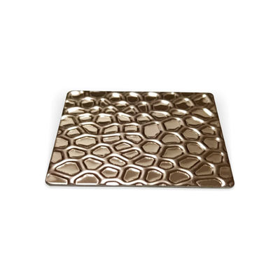 AISI 304 316 PVD Rose gold color honeycomb Patterned plate stainless steel texture Sheet