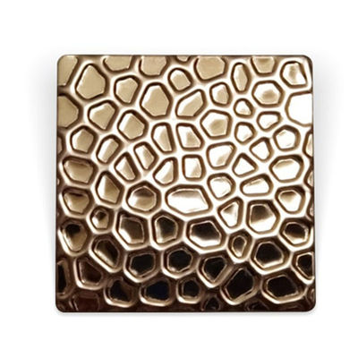 AISI 304 316 PVD Rose gold color honeycomb Patterned plate stainless steel texture Sheet