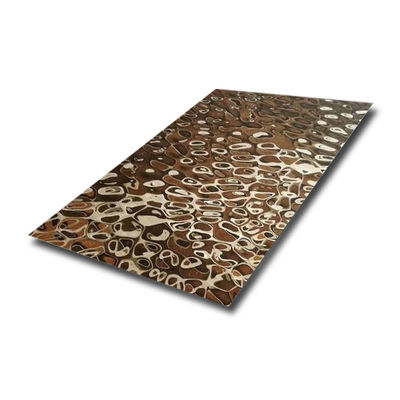 PVD Color Stamped Finish Decorative Stainless Steel Sheet 4x8 SS Ceiling Panel