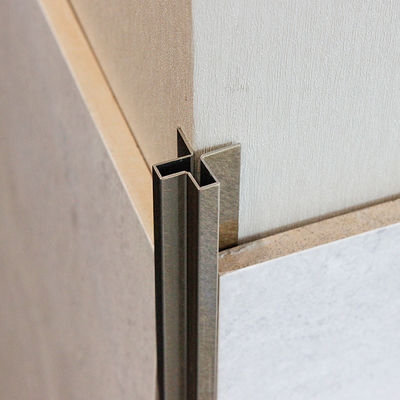 Decor Tile Strip Grade 304 PVC Film Stainless Steel Wall Edge Tile Trim