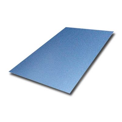 Good price Sky Blue Color 0.8MM Thick 4x8 Stainless Steel Sandbleasting Sheet AFP Finish online